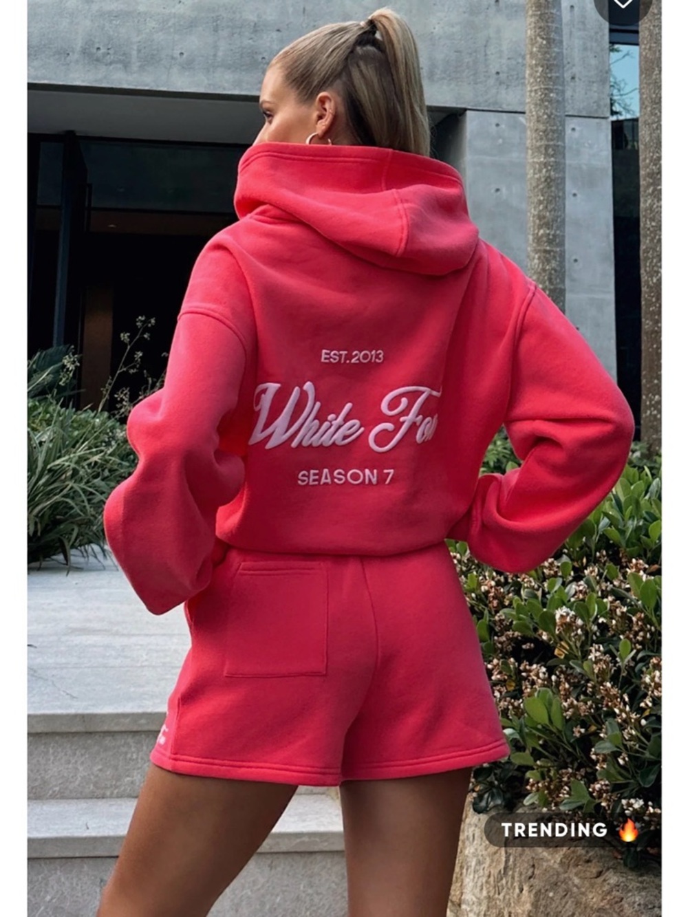 Women’s Red + Coral Pink Hoodie